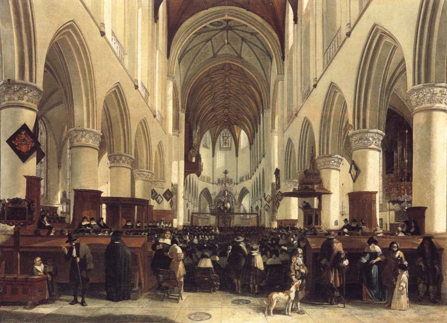 BLEKER, Gerrit Claesz THe Interior of the Grote Kerk,Haarlem